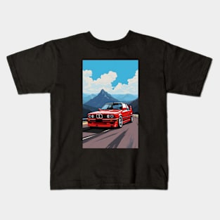 Classic Red BMW E30 Kids T-Shirt